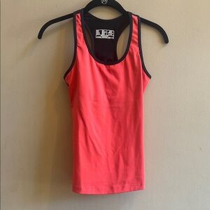New Balance Vibrant Coral and Black Tank Top